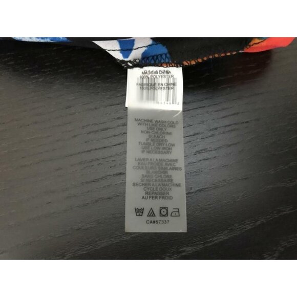 VINCE CAMUTO Long Sleeve Blouse Womens Small Black Colorful Floral Polyester - Picture 8 of 8